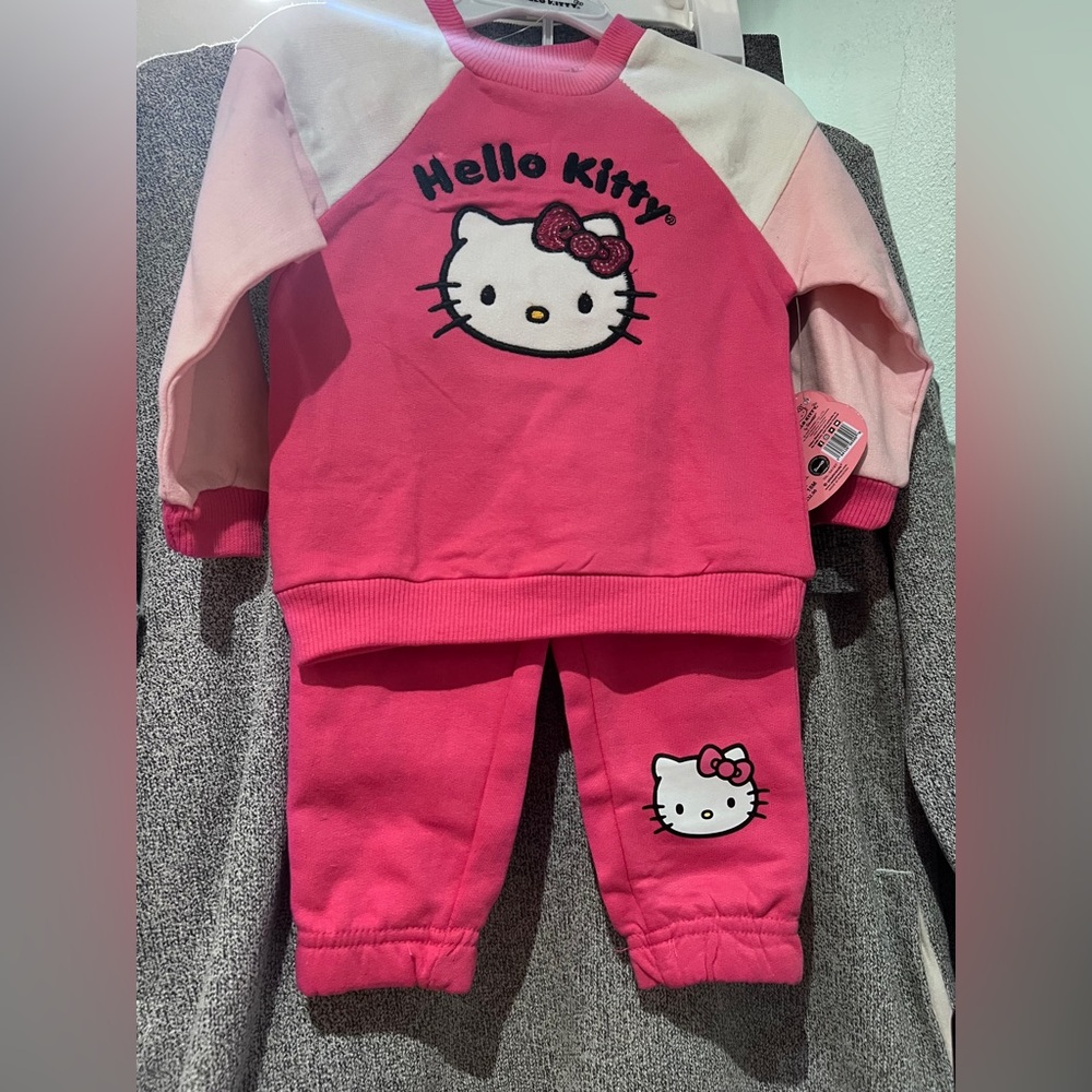 Hello Kitty Pink Outfit with Cute Sequin Design